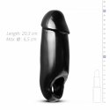 XR Brands Fat Enhancer Black - anatomiczny pierścień powiększający 15 cm