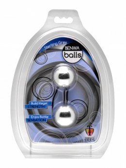 XR Brands Sterling Grey kulki treningowe Kegel stalowo-szare