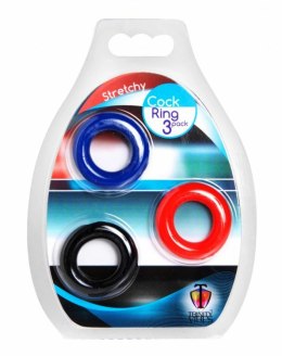 XR Brands Trinity Vibes Zestaw 3 Elastycznych Pierścieni Intymnych