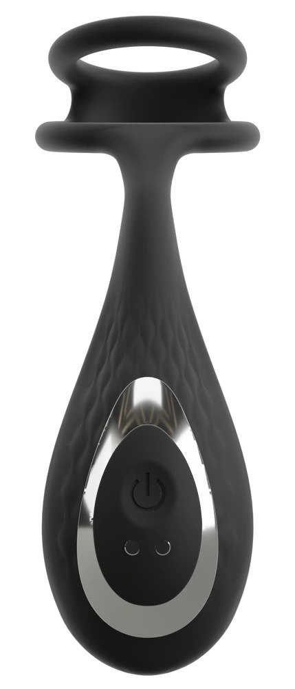 Rebel RC Prostate Plug Zdalny - silikonowy masażer z pierścieniami, czarny