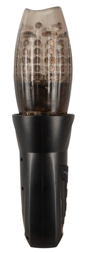 STROKER Rotating Vibe Thrust - automatyczna maszyna intymna, transparentna, 25,2 cm