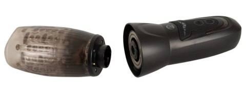 STROKER Rotating Vibe Thrust - automatyczna maszyna intymna, transparentna, 25,2 cm