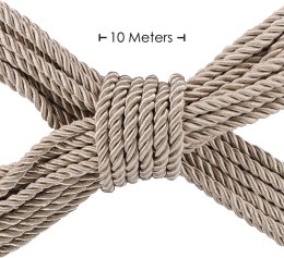Shots Bondage Rope 10m złoty - wytrzymała lina poliestrowa