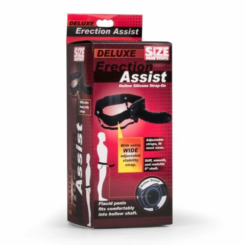 Size Matters Hollow Silicone System z Regulowanymi Pasami Czarny 15 cm