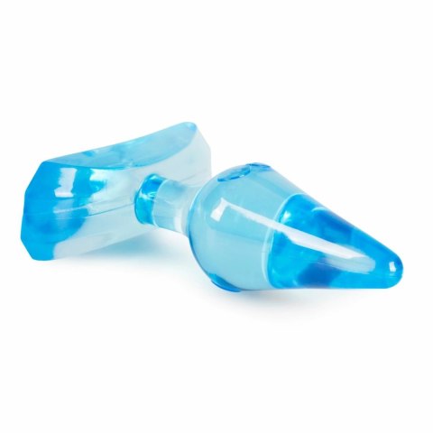 TOYZ4LOVERS Anal Plug Motyl Transparentny Niebieski 7 cm TPE z Przyssawką