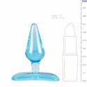 TOYZ4LOVERS Anal Plug Motyl Transparentny Niebieski 7 cm TPE z Przyssawką