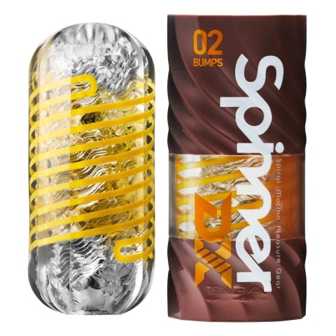 Tenga Spinner Deluxe 02 Bumps - zaawansowana maszyna intymna spiralna 14 cm