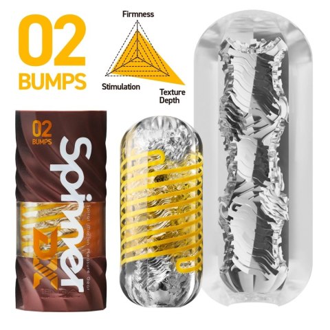Tenga Spinner Deluxe 02 Bumps - zaawansowana maszyna intymna spiralna 14 cm