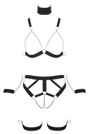 Bad Kitty Harness Bikini S - Elastyczna uprząż z regulacją i łańcuszkami