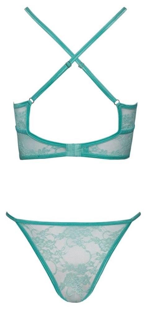 Cottelli Collection Fantasy Komplet Bielizny Miętowy L/XL Koronka