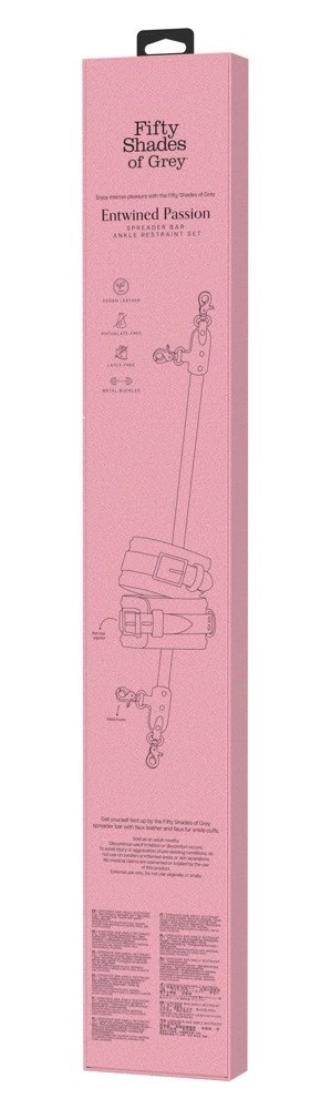 Fifty Shades of Grey Entwined Passion - elegancki zestaw z drążkiem i mankietami