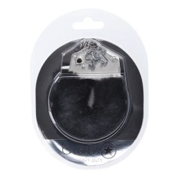 Ouch! Kajdanki Futerkowe Heavy Duty Czarny - wytrzymała stal, miękkie futro