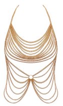 Cottelli Body Chain złoty - elegancka ozdoba na ciało, regulowana