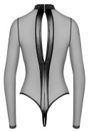 Noir Handmade Body Cross XL czarny transparentny z długim rękawem