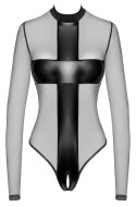 Noir Handmade Body Cross M czarne, transparentne z długim rękawem