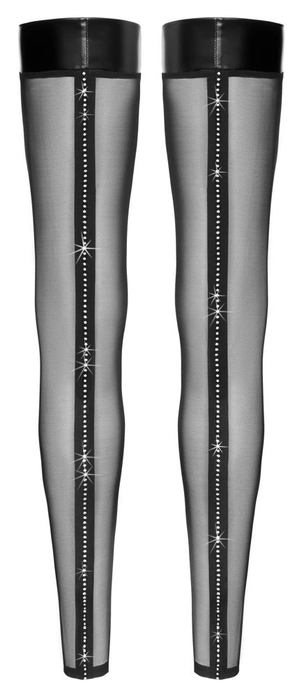 Noir Handmade Połyskujące Podkolanowki Powerwetlook L Czarne