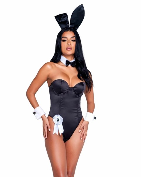 Playboy Classic Bunny Czarny Zestaw Kostium Koralikowy M