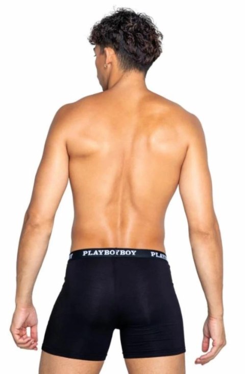 Playboy Lingerie Mens Tuxedo Boxer Black - Klasyczne Bokserki Modalowe L
