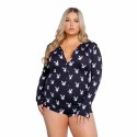 Playboy Slumber Bunny Onesie Pink - komfortowy kombinezon fleece L/XL