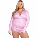 Playboy Slumber Bunny Onesie Plus Size Rożowy Fleece Komfort Plus Size