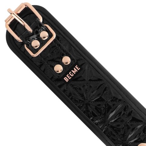 BEGME Black Edition Premium - Kołnierz z wegańskiej skory i neoprenem