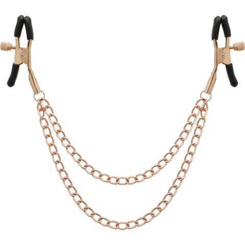 Begme Premium Black Edition - Zaciski na Sutki z Łańcuszkiem, Stal