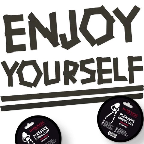 Darkness Bondage Tape 15m - czarna taśma do kreatywnych ograniczeń