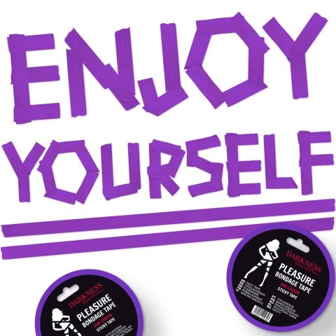 Darkness Liliowa Taśma Bondage 15m - Elastyczna Powierzchnia Bezklejowa