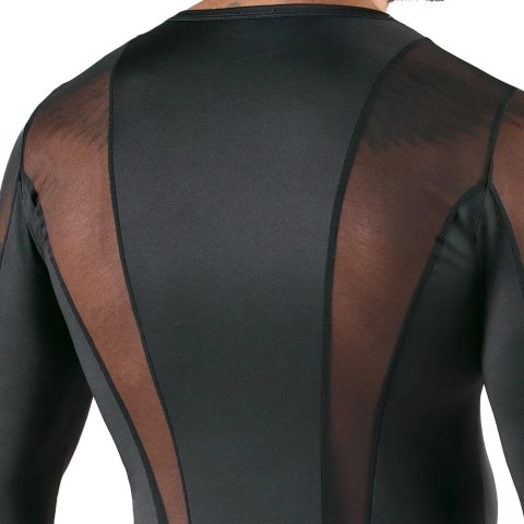 Svenjoyment Koszula Męska Długi Rękaw Czarna Siatka S