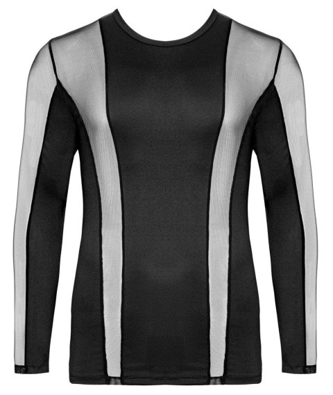 Svenjoyment Koszula Męska Długi Rękaw Czarna Siatka S