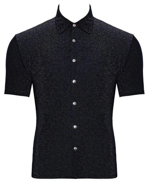 Svenjoyment Koszulka Męska Srebrna Lurex S Krotki Rękaw Slim Fit