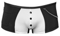 Svenjoyment Spodnie Kelnerskie L Czarno-Białe z Ozdobnymi Guzikami