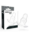 Addicted Toys Średni ekspander tunelowy 11 cm - przezroczysty TPE