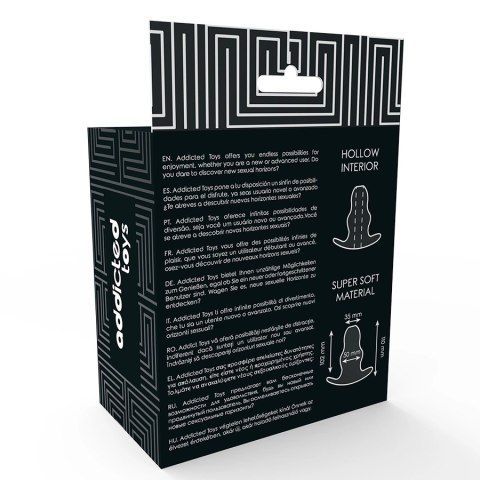 Addicted Toys Średni ekspander tunelowy 11 cm - przezroczysty TPE