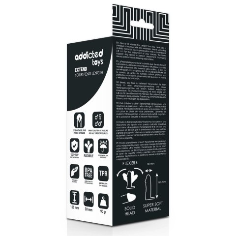 Addicted Toys nakładka anatomiczna model 16 cm elastyczna przezroczysta