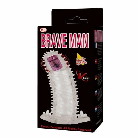 Baile Brave II Man - Elastyczna Nakładka Przedłużająca z Wibracjami 18 cm
