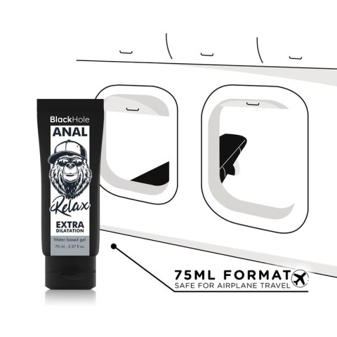 Black Hole żel relaksujący na bazie wody 70ml - bezbarwny, bezzapachowy
