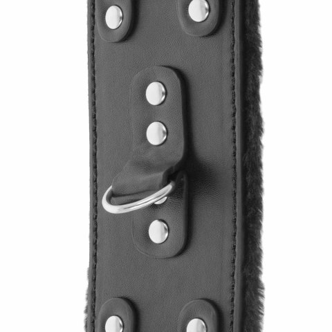 Darkness regulowane mankiety skorzane czarne z miękką podszewką