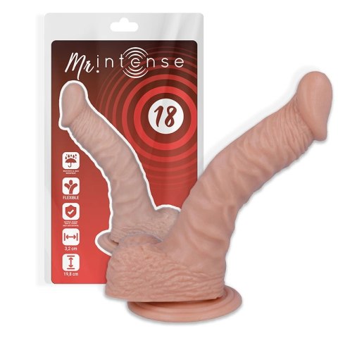 Mr Intense Model 18 - anatomiczny model z przyssawką 19,8 cm naturalny