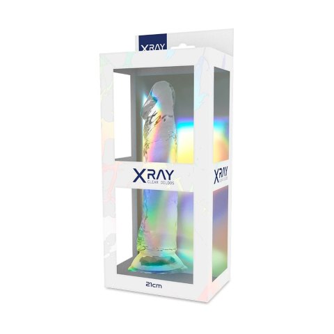XRAY Clear Model 21 cm - Transparentny, miękki żel, przyssawka