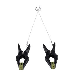 Hardwire Hangers Black/Green - Profesjonalne klamry z szerokimi podkładkami