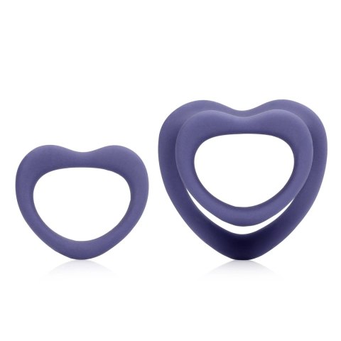 Loveline Heart Ring Set Violet Storm - Zestaw Pierścieni Anatomicznych 2 szt.