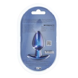 OUCH! Smooth Silicone Plug Medium 7,9 cm Metaliczny Niebieski