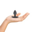 OUCH! Smooth Silicone Plug Small 2.6cm Gunmetal - kompaktowy model