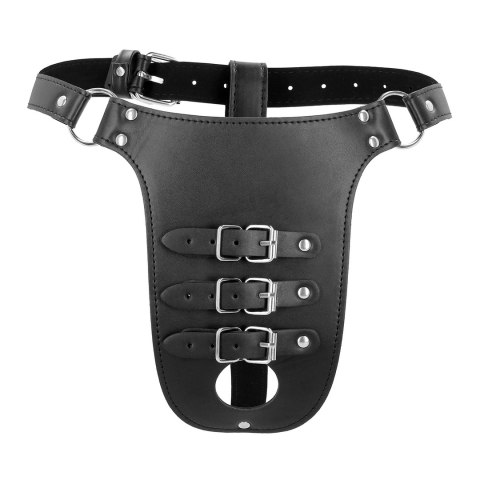 OUCH! Xtreme pas intymny PU Leather z paskami, czarny, regulowany
