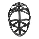 Ouch! Cage Mask Black - Regulowana maska z ekoskory, unisex