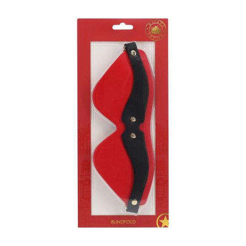 Ouch! Milan Collection Opaska na Oczy Czarna/Czerwona Skora Ekologiczna