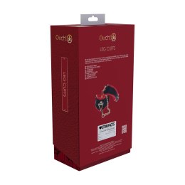 Ouch! Milan Collection anatomiczne kajdanki na nogi czarno-czerwone