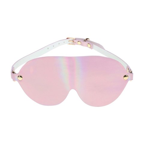 Ouch! Paris Collection Mask Blindfold Pink - skorzana opaska na oczy