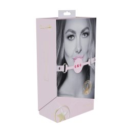 Ouch! Paris Collection Rożowy silikonowy pasujący knebel z otworami